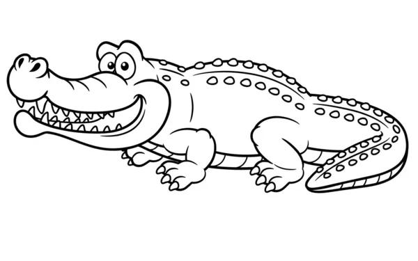 Cartoon crocodile — Stock Vector