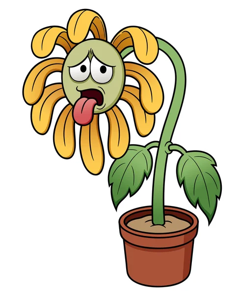 Girasol de dibujos animados — Vector de stock