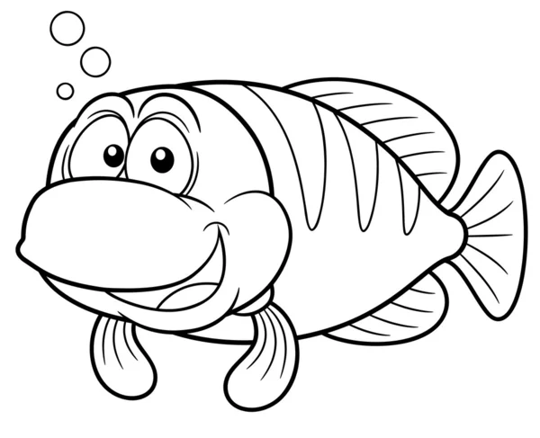 만화 물고기 — 스톡 벡터