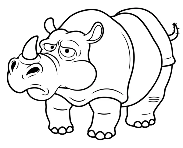 Cartoon rhino — Stockvector