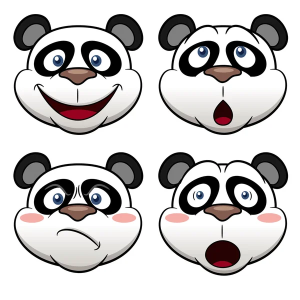 Cara de panda de dibujos animados — Archivo Imágenes Vectoriales
