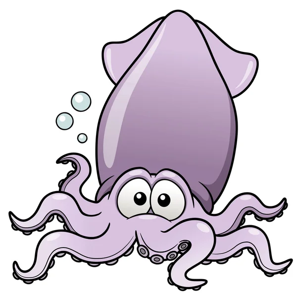 Squid cartoon — Stock Vector