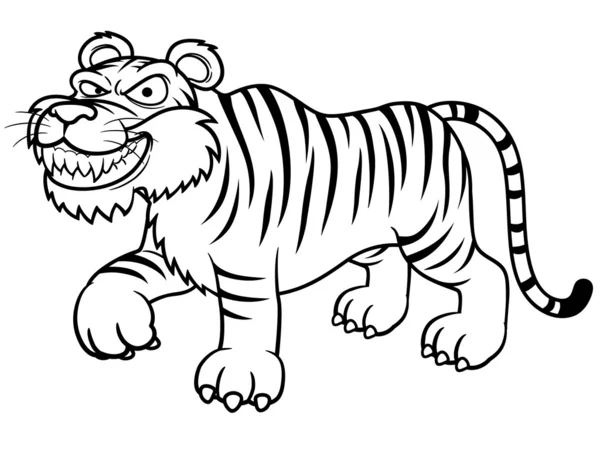 Tigre de dibujos animados — Archivo Imágenes Vectoriales