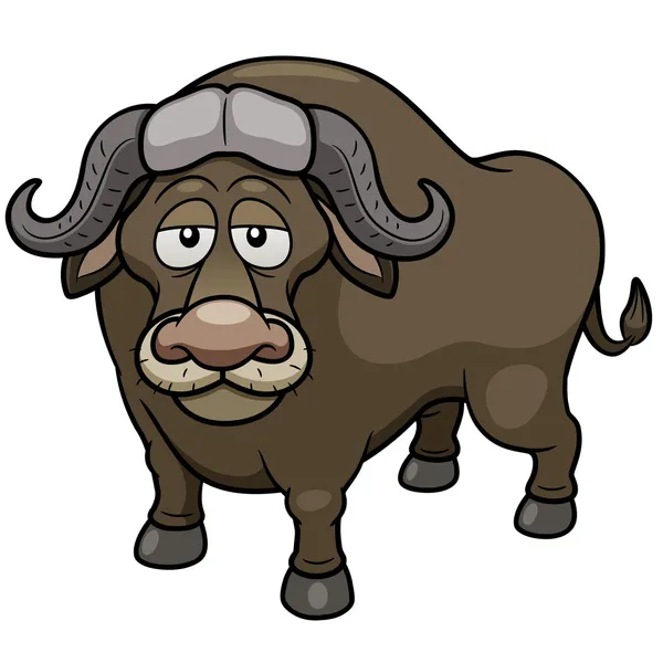 African buffalo cartoon — Stock Vector