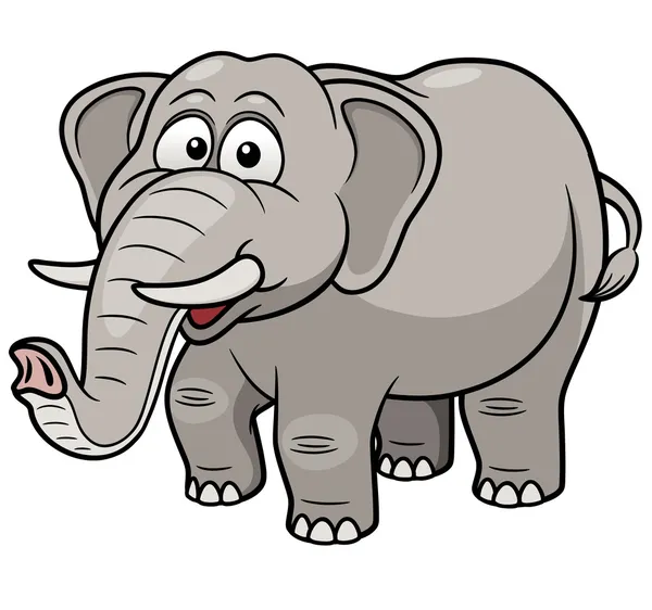 Elefante de dibujos animados — Vector de stock