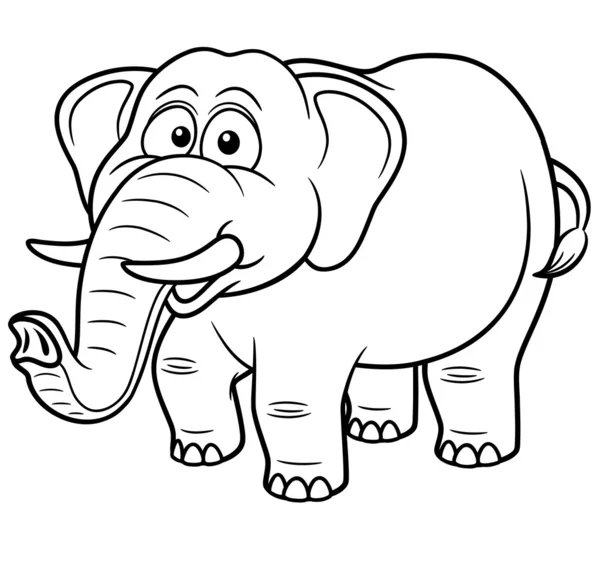 Elefante de dibujos animados — Vector de stock