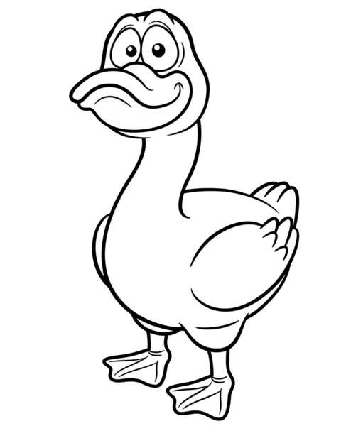Dessin animé du canard — Image vectorielle