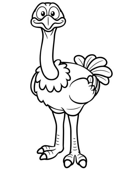 Cartoon ostrich — Stock Vector