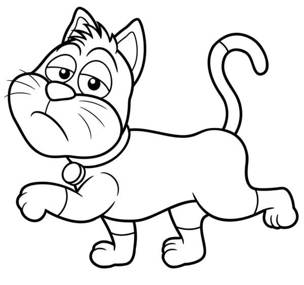 Кошачья карикатура — стоковый вектор