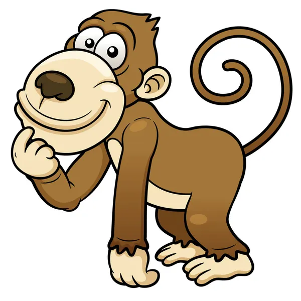 Çizgi Maymun — Stok Vektör