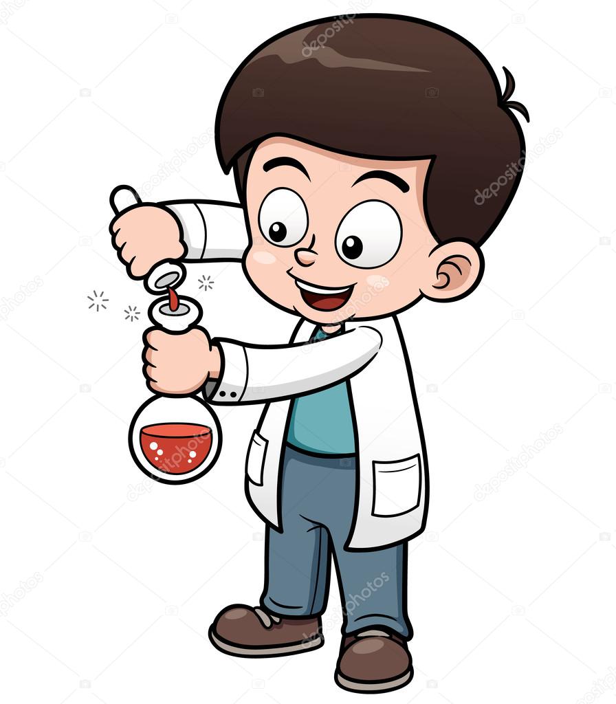 Little Scientist holding test tube