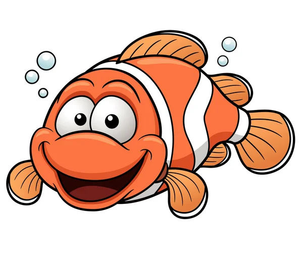 Happy Clownfish Cartoon — Stock Vector