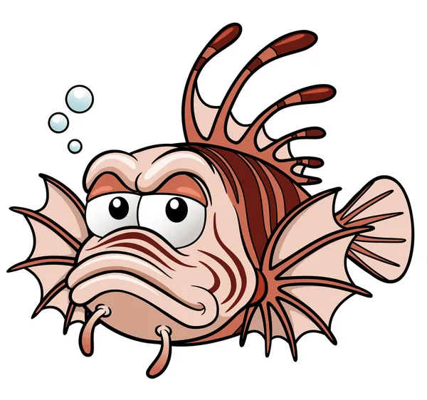 Lionfish cartoon — Stock Vector