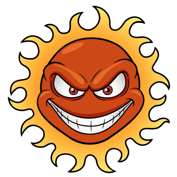 Caricature solaire — Image vectorielle