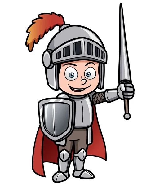 Cartoon knight — Stock Vector