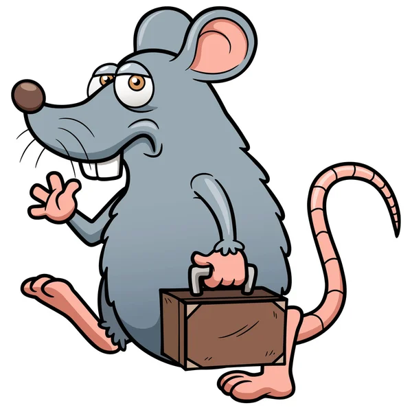 Cartoon rat get out — Stock Vector