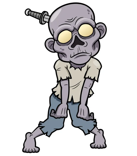 Zombie dessin animé — Image vectorielle