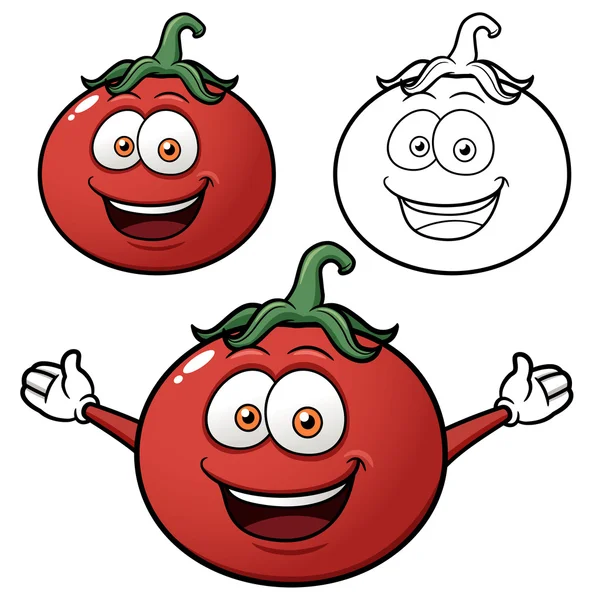 Tomate de desenhos animados —  Vetores de Stock