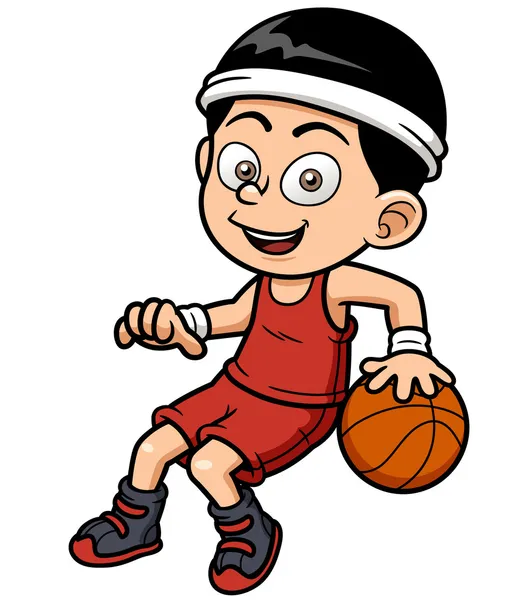 Joueur de basket-ball dessin animé — Image vectorielle