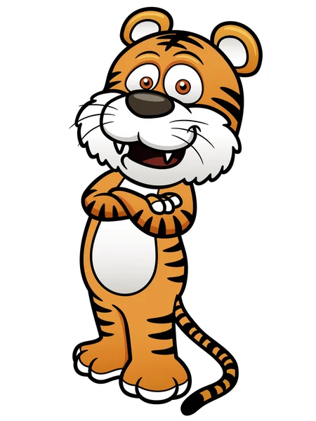 Dessin animé Tigre — Image vectorielle