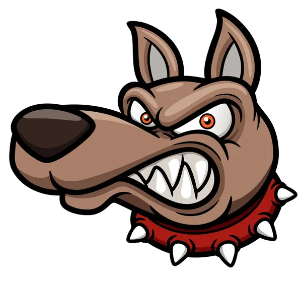 Boos cartoon hond — Stockvector