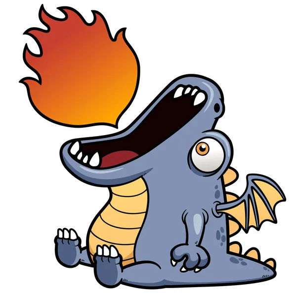 Dibujos animados Dragon — Archivo Imágenes Vectoriales