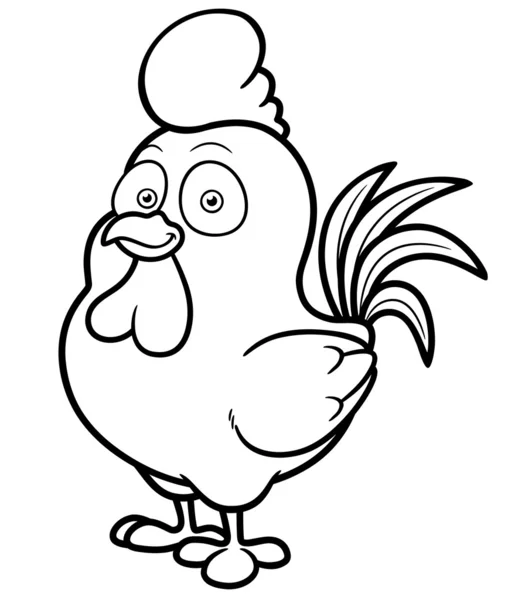 Poulet à dessin animé — Image vectorielle