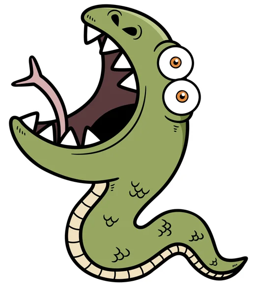 Serpiente de dibujos animados — Vector de stock