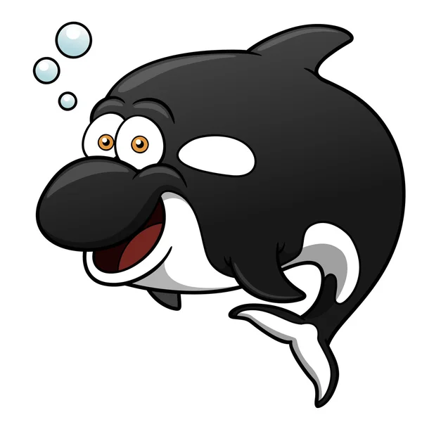 Caricatura de ballena asesina — Vector de stock