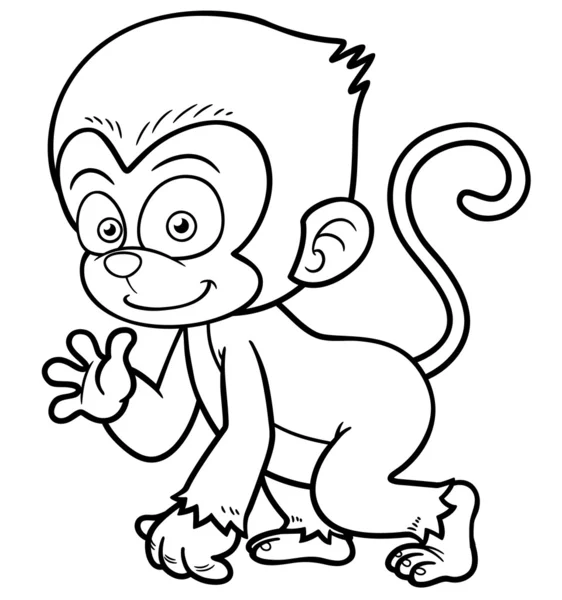 漫画猿 — ストックベクタ
