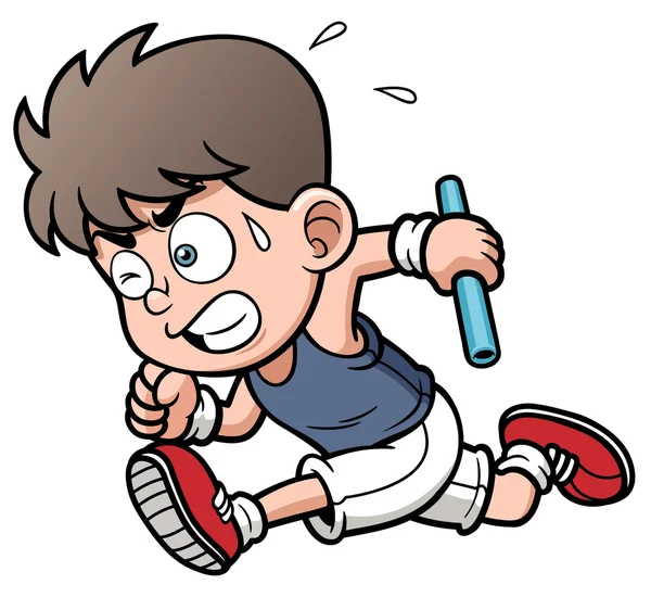 Хлопчик бігун — стоковий вектор