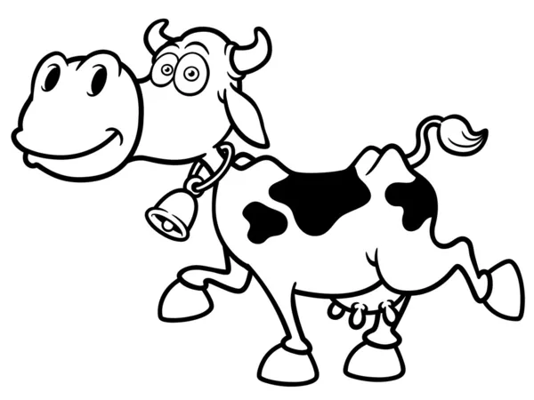 Vaca de desenho animado — Vetor de Stock