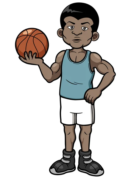 Joueur de basket-ball dessin animé — Image vectorielle