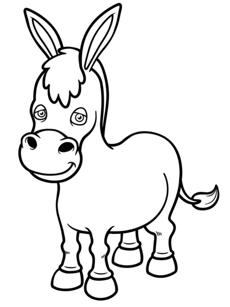 Burro de dibujos animados — Archivo Imágenes Vectoriales