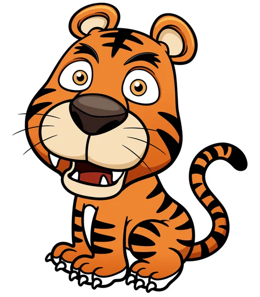 Tigre de dibujos animados — Vector de stock