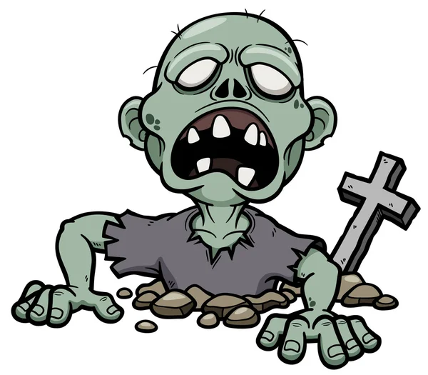 Zombie de dibujos animados — Archivo Imágenes Vectoriales
