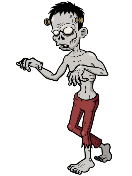 Zombie dessin animé — Image vectorielle