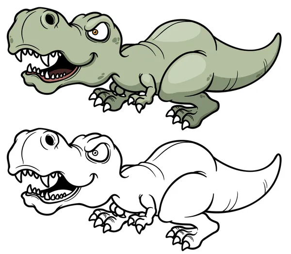 Dinosaurio de dibujos animados — Vector de stock