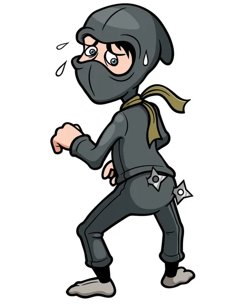 Karikatür ninja — Stok Vektör