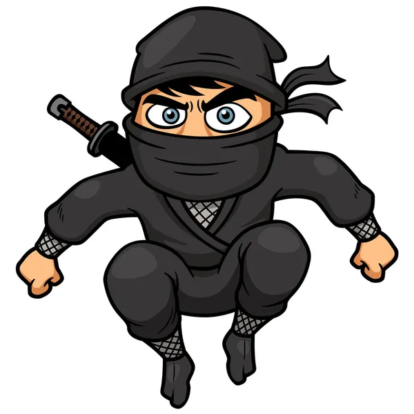 Ninja de dibujos animados — Vector de stock