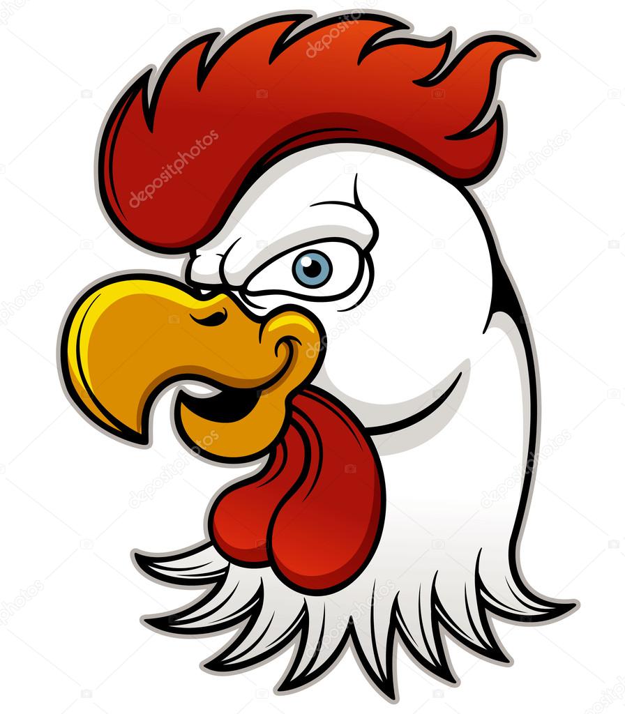 Angry Cock Head