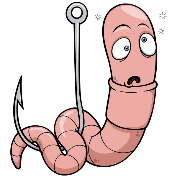 Cartoon worm — Stock Vector