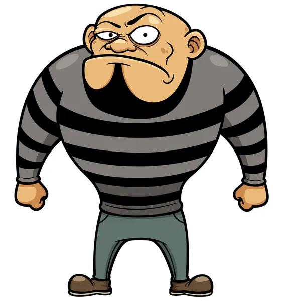 Prisionero de dibujos animados — Vector de stock