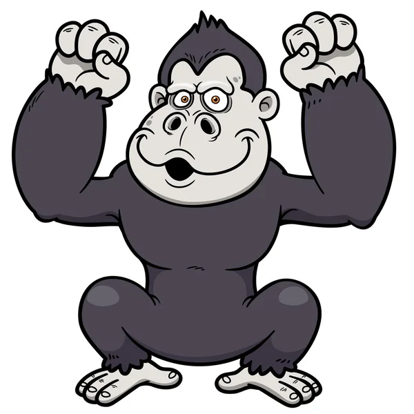 Goril karikatür — Stok Vektör