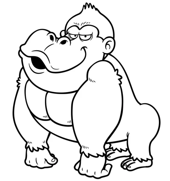 Gorilla cartoon — Stockvector