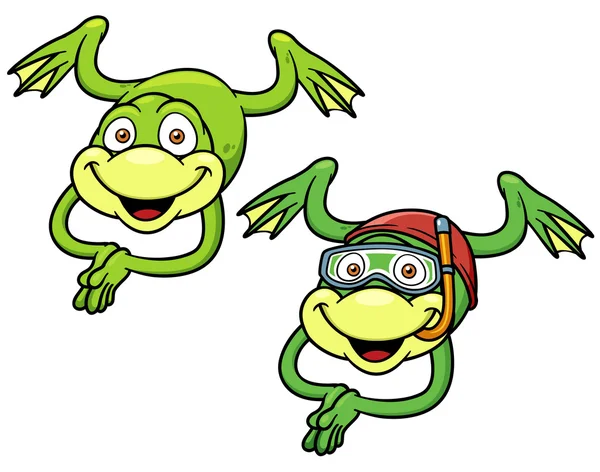 Cartoon frog — Stock Vector