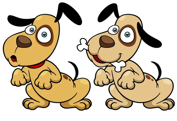 Vector illustratie van cartoon hond — Stockvector