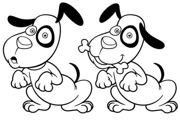 Wektor ilustracja z kreskówki psa — Wektor stockowy