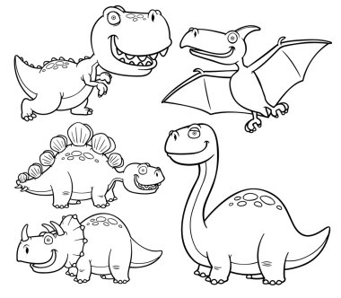 Dinosaurs cartoon clipart
