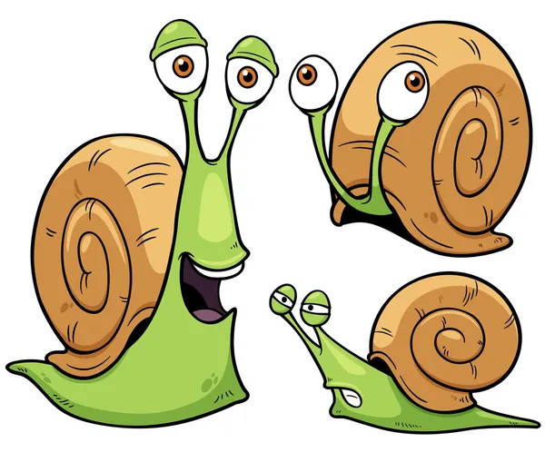 Caracol dibujos animados — Vector de stock